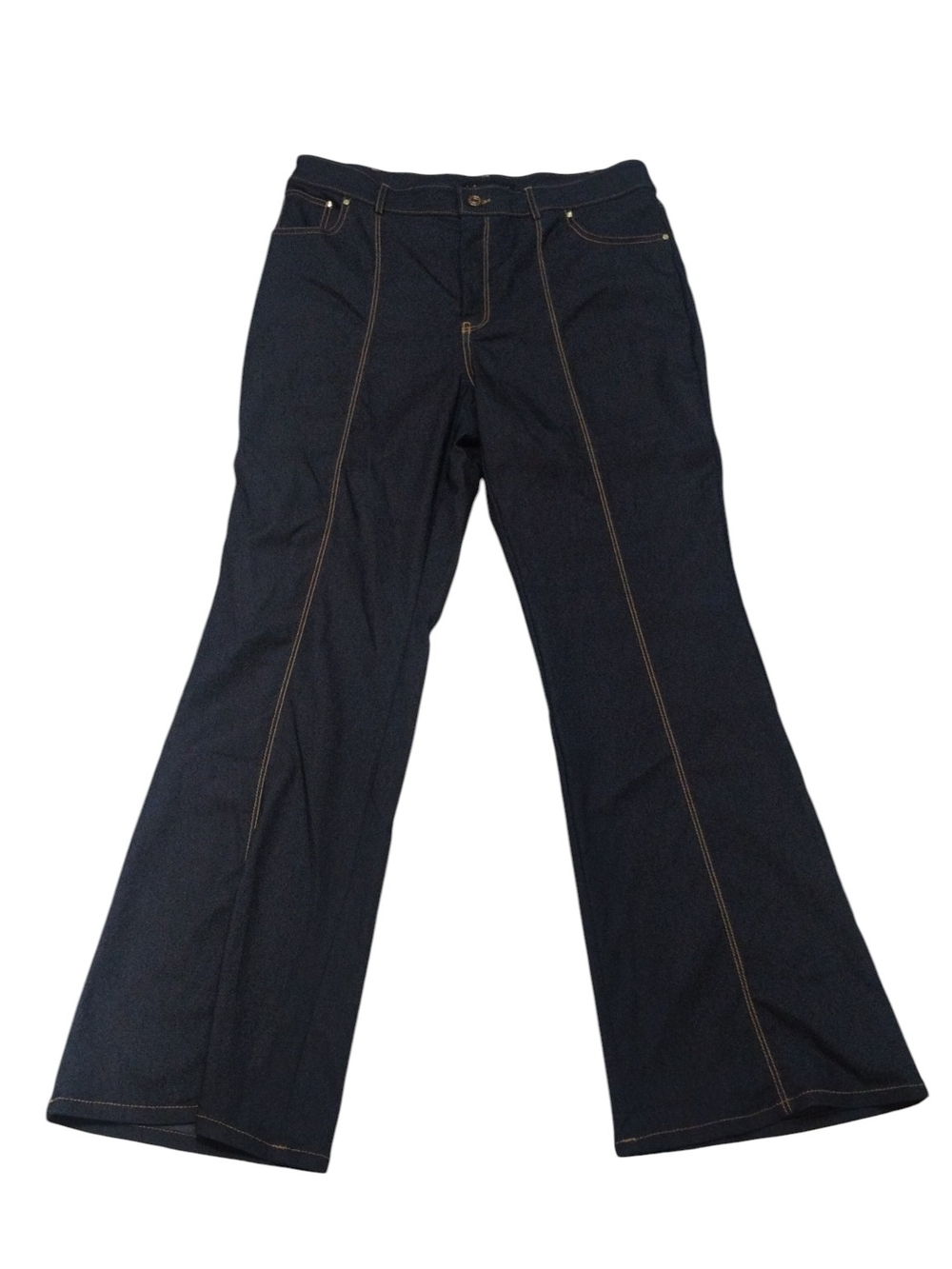 Laundry By Shelli Segal Dark Blue Womens Flare Jeans SZ 14 NWT